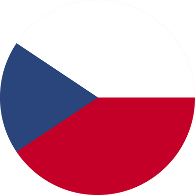 Circle flag vector of Czech